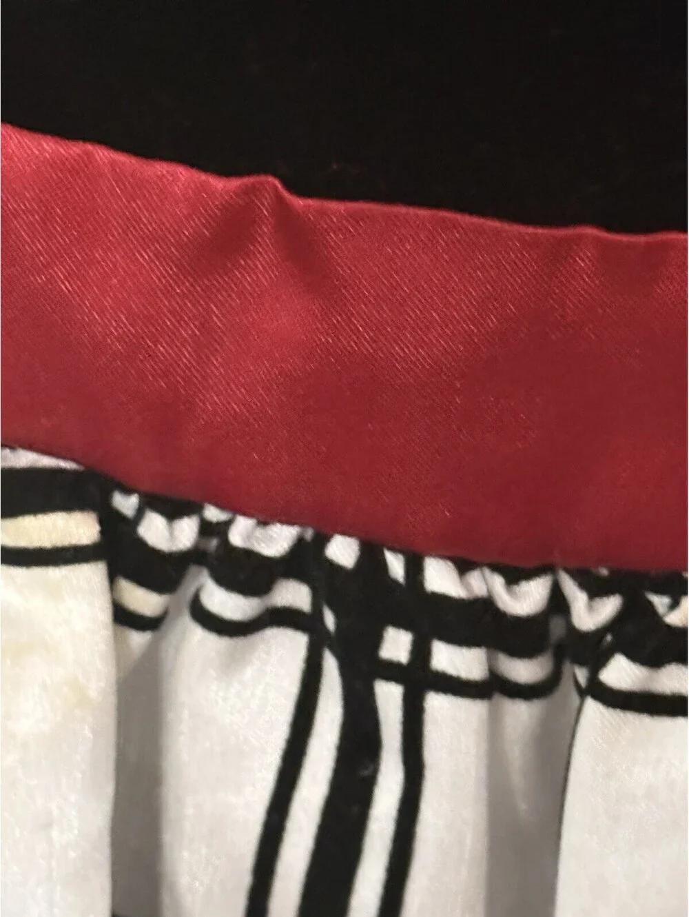 GEORGE Girls Short Sleeve Black Velvet White Plaid Holiday Dress Red Flower Sz 8